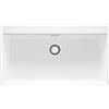 PRIMAGRAN Lavello Angolare Bianco 88x50cm, Lavandino in Granito a 1 vasca + Sifone Classico, Lavabo da Cucina Incasso al Mobile 90cm - Oslo 90 Top S634