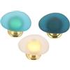 DECOMELODY Pomelli per Cassetti e Maniglie in Cristallo Trasparente, Azzurro e Verde, Set da 3 Pezzi in Lega di Zinco per Mobili Bagno, Armadi e Cassetti, Accessori Decorativi