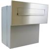 Letterbox24 F-04 Cassetta postale passante a muro in acciaio inox (profondità: 19-27 cm) - LETTERBOX24.de