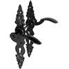KeyMet Maniglia per porta in ferro battuto, 90 cilindri, colore nero