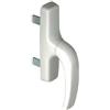effedielle MANIGLIA CREMONESE PER ANTE INFISSI IN LEGNO-ALLUMINIO FINESTRA E BALCONI APERTURE INTERNE E ANTA RIBALTA interasse 130 (104) (Bianco puro RAL 9010)