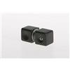 Glass Com S.r.l. Pomello doppio in acciaio per box doccia a forma quadrata, dimensione 20x20mm. (Nero Opaco)