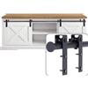 EGTink - Kit di ferramenta per porta scorrevole da 150 cm/5 piedi, mini binario per porta scorrevole per fienile, set di hardware per porta sospesa, armadio di archiviazione, mobili TV, armadi