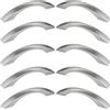 SOTECH 10 pezzi Maniglie per mobili ZOE Interasse (BA) 128 mm Acciaio inox look opaco Maniglie per cassetti Maniglie curve