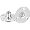 QUARKZMAN Dado T Foro Brad M6, 24pz Dadi T Avvitati Base Rotonda Acciaio Carbonio Hardware per Mobili Flangia Dadi Inserto Filettato Femmina, M6x28x1.2mm