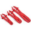 Segrehy Set di 3 strumenti per fascette per tubi in nylon, pinze per tubi freno, carburante, pinza per l'acqua, strumento a mani libere per officina meccanica, tuttofare, rosso 238g