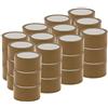 DynaSun Kit 36x Nastro Adesivo Imballaggio 48x66 Avana Svolgimento Silenzioso da Imballo Alta qualità Basso Rumore 66m-48mm