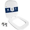 HYDRO HOME Tavoletta wc compatibile con One Rak Ceramics Come Originale, copriwater, Sedile WC antibatterico, Fissaggio dall'Alto, Bianco, Effetto Slim (Chiusura Ammortizzata)
