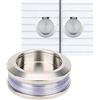 Zerodis Maniglia per porta scorrevole Porta doccia scorrevole in vetro Maniglia tonda in acciaio inox Maniglione per porta in legno Maniglia per porta scorrevole bifacciale per il bagno di casa