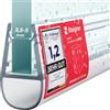 STEIGNER Guarnizione doccia UK06 140 cm (1 pz.) trasparente - Guarnizione box doccia verticale per docce angolari o pentagonali con porta 3,5-5 mm - Perfetta aderenza, Finitura estetica, Impermeabile