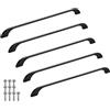SOTECH confezione da 5 maniglie per mobili BLACKLINE XIII BA 320 mm nero opaco (lunghezza 363 mm, larghezza 10 mm, altezza 28 mm) maniglie ad arco di design in alluminio