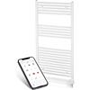 anapont Scaldasalviette elettrico da bagno - bianco curvo, controllo W-LAN WiFi tramite app - Scaldasalviette - Riscaldamento elettrico - Made in Germany (1175 h x 500b)