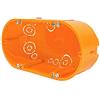 F-tronic 10 scatole di interruttori a parete cava, IP30, da incasso, 136 x 68 x 47 mm, colore: arancione