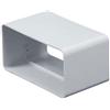 Prostko LTD Connettore a canale rettangolare bianco / 60 mm x 204 mm / attacco rigido per tubi di canalizzazione / connettore in plastica PVC leggero