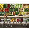Wallpaper-3D-WYJ Carta da parati con frutta e verdura per ristorante Negozio di frutta Carta da parati 3D Carta da pa Carta da parati fotomurali poster murale Soggiorno camera letto minimalista tv sfondo-150cm×105cm