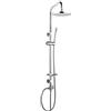Ogomondo Colonna Doccia Attrezzata Alpha Ottone Cromato con Staffe a muro in ABS