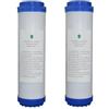JCKJWL Filtri for l'acqua a carbone attivo granulare UDF GAC da 10 pollici Sostituzione del di trattamento del filtro del depuratore acqua potabile della cucina Sostituzione sottolavello(2PCS)
