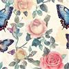 Generico Farfalla Rosa Pellicola Adesiva per Mobili Pianta Fiore Carta da Parati Rimovibile Autoadesiva Opaco Ispessita Wallpaper Impermeabile Decorativa Rullo Sticker per Cucina Armadio Porta 0.4x5 m