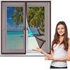 GOUZOO Zanzariera Magnetica Porta Finestra 120 x 150 cm, Anti Zanzare Calamite Tenda, Chiusura Automatica per Porte Premium Portafinestra, Marrone