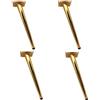 JIAOLUN123 4 Gambe per mobili Cono obliquo Gamba del tavolo Piedini per mobili Piedi di appoggio in metallo Gambe per divani Materiale spesso Fissaggi per mobili,oro(60cm)