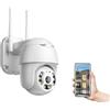 Generico Telecamera Wi-Fi PTZ 355°, Sorveglianza 1080P con Visione Notturna a Colori, Audio Bidirezionale, Rilevamento Movimento, Impermeabile IP66