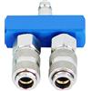 Scheppach pressione aria Attacchi rapidi di set, 2 Vie, 1 pezzi, blu/argento, 7906100722