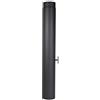 LANZZAS, tubo per fumo, 1000 mm, prolunga con valvola a farfalla, diametro 150 mm, colore: grigio ghisa