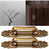 Gedourain Maniglie Color Ottone Anticato maniglie per mobili vintage per Uso Interno ed Esterno Squisita fattura 2 Pezzi Maniglia per Porte in Lega di Alluminio Türgriff-Sets