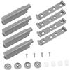 SHINEOFI 8 Set Spingiporta Dell'armadio Tappo Magnetico Armadietti Chiave Presa Magnete Chiavistello Fermo Resistente Toccare Il Fermo Aperto Di Cattura Dell'armadio Abs Grey