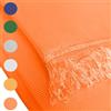 Home Tresor - Tenda Zanzariera per Porta e Finestra con Anelli e Frange Retina da Esterno, 100% Poliestere, cm. 150x250 Tinta Unita (Arancio)