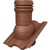 Parotec Camino di ventilazione DN 125 mm - altezza 325 mm - ventilatore passivo per tegole BMI Wierer TAUNUS - Ventilazione del tetto | Ventilazione gravitazionale in laterizio -RAL 8004 rosso mattone
