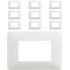 Bticino Matix Placca 3 Posti Tecnopolimero Bianco AM4803BBN Pezzi 10 Marca Bticino