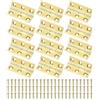 M METERXITY 12-Pack Cerniere Piccole Per Porte, 1.45 Pollici (37mm) Cerniere A Libro In Ottone Per Porte Interne Con Viti Per Scatole Di Legno/Scatole Di Gioielli/Armadi
