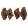 effedielle Coppia Pomolo girevole forgiato per porta, portone quadro 8 mm, Finitura ruggine completo di vite di fissaggio FA798.BIS