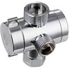 Lubrol ABS cromato 3 vie, connettore di deviazione T FöRmiger adattatore connettore per valvola braccio doccia WC