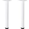 tow000ack 2x Gambe Regolabili per Tavolo in Metallo,Piedini per Mobili in Lega di Alluminio,per Tavolo da Pranzo,Tavolino,Scrivania,Bar,Altezza Personalizzabile (0-140 cm),con Viti (50cm(19.7in),White)