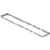 Fenau | Telaio per griglie 200 x 1250 x 33 mm per griglie alte 30 mm (zincate a caldo - con incavo per ancoraggio a parete) - (Adatto per griglie : 190 x 1240 x 30 mm)