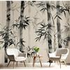 JEDTAKCT Carta Da Parati Effetto 3D Foresta Di Bambù In Inchiostro 300X210Cm Fotomurali Seta Seppia, Decorazione Poster Arte Murale Paesaggio Cinese Per Casa Ufficio Camera Da Letto Soggiorno