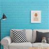 TEKHOME Carta da Parati 3D Mattoni,pannelli decorativi 3d per parete,Autoadesiva Wallpaper, Impermeabile Spessore 6MM Wallpaper per Cucina Ufficio TV Sfondo (10, AZZURRO)
