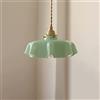 ZVALIEVYE Lampadario a Sospensifrench Element con Paralume in Vetro, Illuminazia Sospensidecorativa per Interni, Illuminazia Sospensia Cono, Base E14, Luce Singola, Regolabile, Apparecchi Industriali