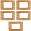 Electron 5 Placche, 3 moduli/posti, Compatibile Con Vimar Plana, colore legno scuro, Placche In plastica di alta qualità, 100% compatibile con i supporti e i moduli originali