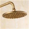ZJHLE Soffione doccia a pioggia rotondo da 8 pollici 20x20cm, soffione in rame, doccia da bagno in ottone anticato, soffione con braccio, 8 pollici