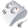 ProPart Multipresa da tavolo 2pos Schuko + 3 USB spina Schuko +inter