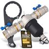 Instalguru Separatore Fanghi Filtro Magnetico 1 1/4 Pollice DN32 Riscaldamento Impianto Termico Trattamento Acqua Calda Magnete Neodimio Rete Acciaio Inox Antifango