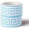 VisitRyl Bordi per Carta da Parati Adesivi Wanzi Blu Chiaro A 20cm X 1000cm Design Decorativo