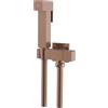 OGOMONDO Kit Idroscopino Wc Doccetta Ottone Portatile Shut-Off Monogetto Azionamento a Leva (1, Oro Rosa Quadro)
