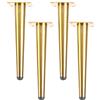 JIAOLUN123 4 Gambe per mobili Piedini per mobili dritti conici Gambe per tavoli Gambe di supporto in metallo Gambe per divani,Adatto a tutti i tipi di mobili fai da te,D'oro(17cm)