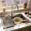 KOOGIMDDR Lavello Cucina 1 Vasca 55 x 45 cm, Lavabo Cucina con 2 Fori, Nano Lavello in Acciaio Inox Lavandino Cucina con Set di Drenaggio a Sifone e Troppopieno, Da Appoggio o Filotop