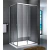 Yellowshop - Box Doccia Angolare 70 80 90 100 120 Cabina Bagno In Cristallo 6 MM Rettangolare Quadrato Curvo Serie Smart (Cm 80 x 100 Rettangolare, Cristallo 6mm Trasparente)