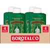 Borotalco 4x Borotalco Talco in Polvere Multiuso Super Assorbente e Rinfrescante anche per Pelli Sensibili - 4 Flaconi da 200g Ognuno